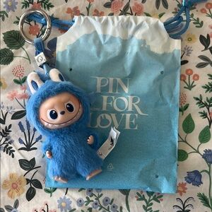 Blue Furry Keychain for Kids